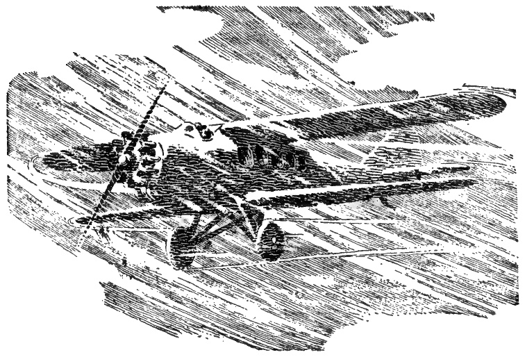 airplane flying in heavy rain