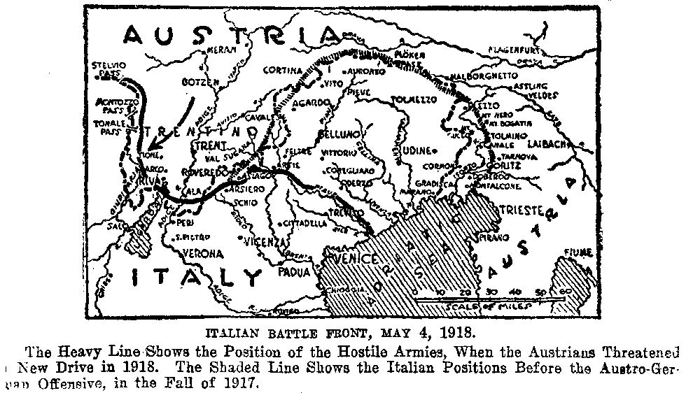 Italian Battle Front, May 4, 1918.