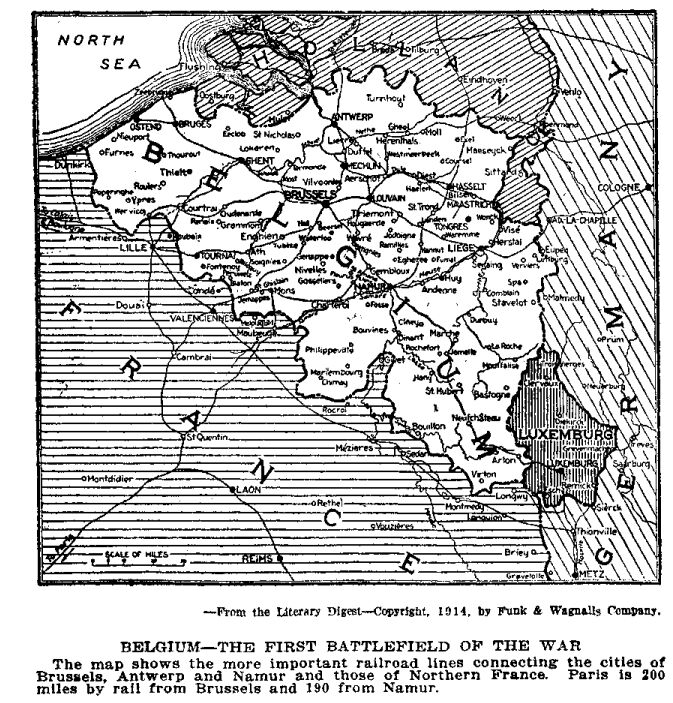-from the Literary Digest Belgium—the First Battlefield of The War