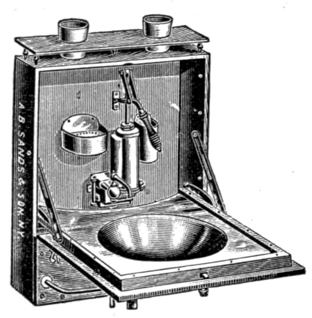 [Folding lavatory]