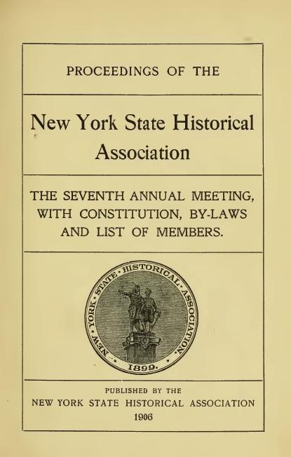 1906 Proceedings NY Hist. Asoc