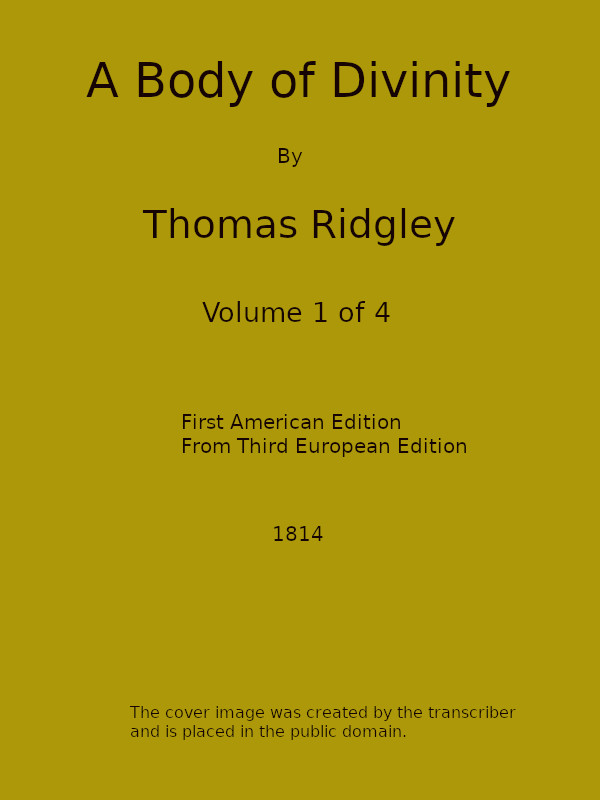 A Body of Divinity, Vol. 1 of 4