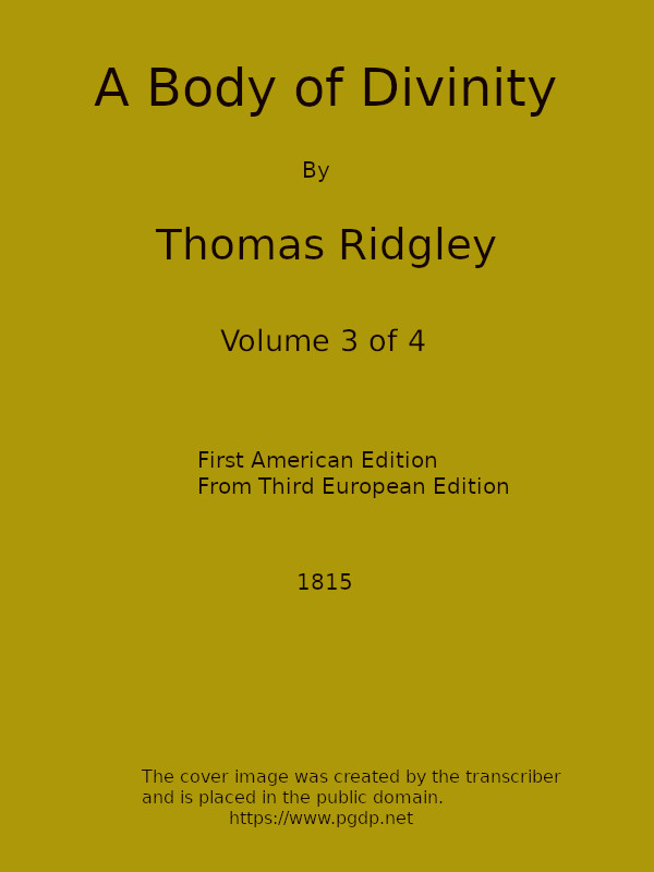 A Body of Divinity, Vol. 3 of 4