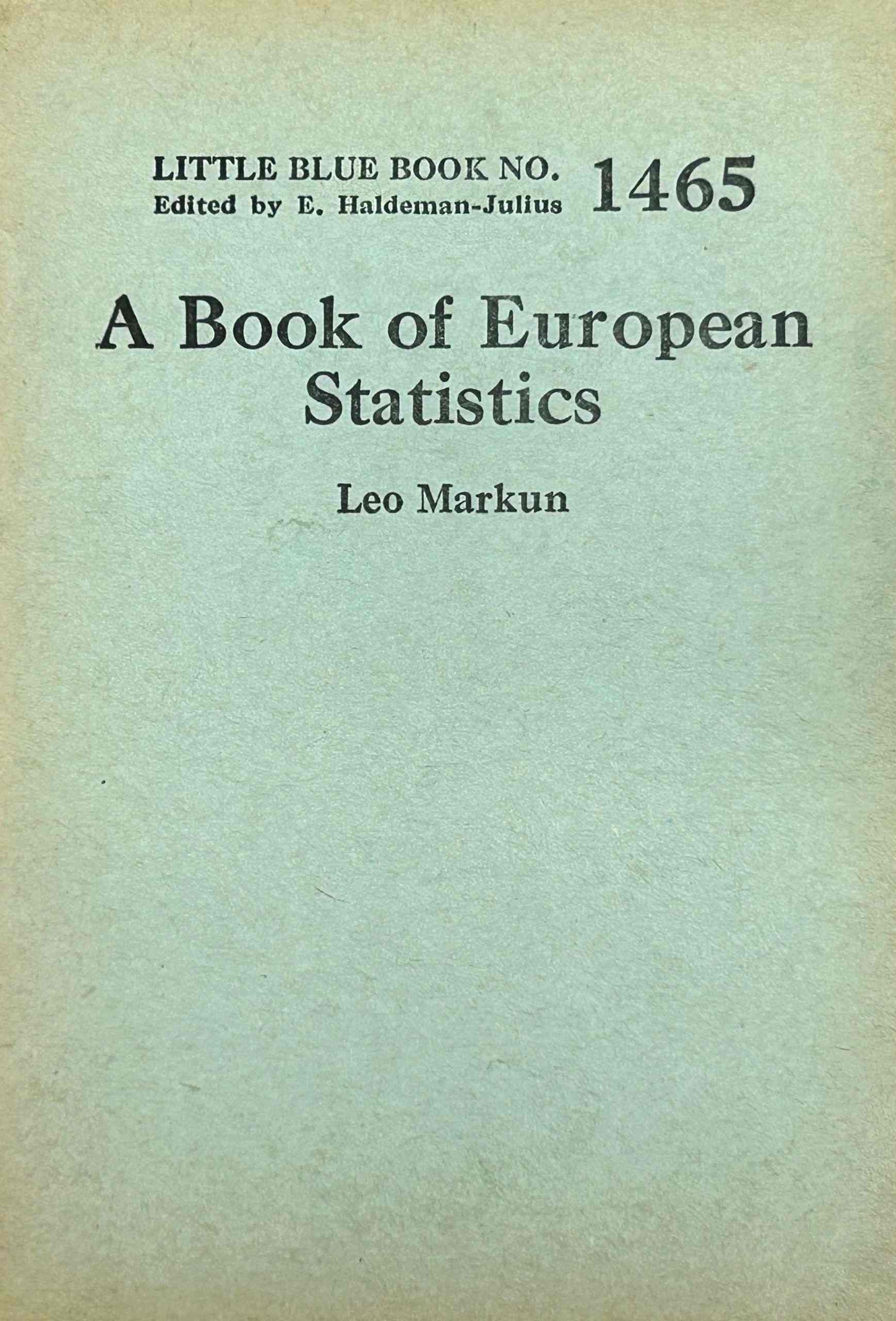 A Book of European Statistics