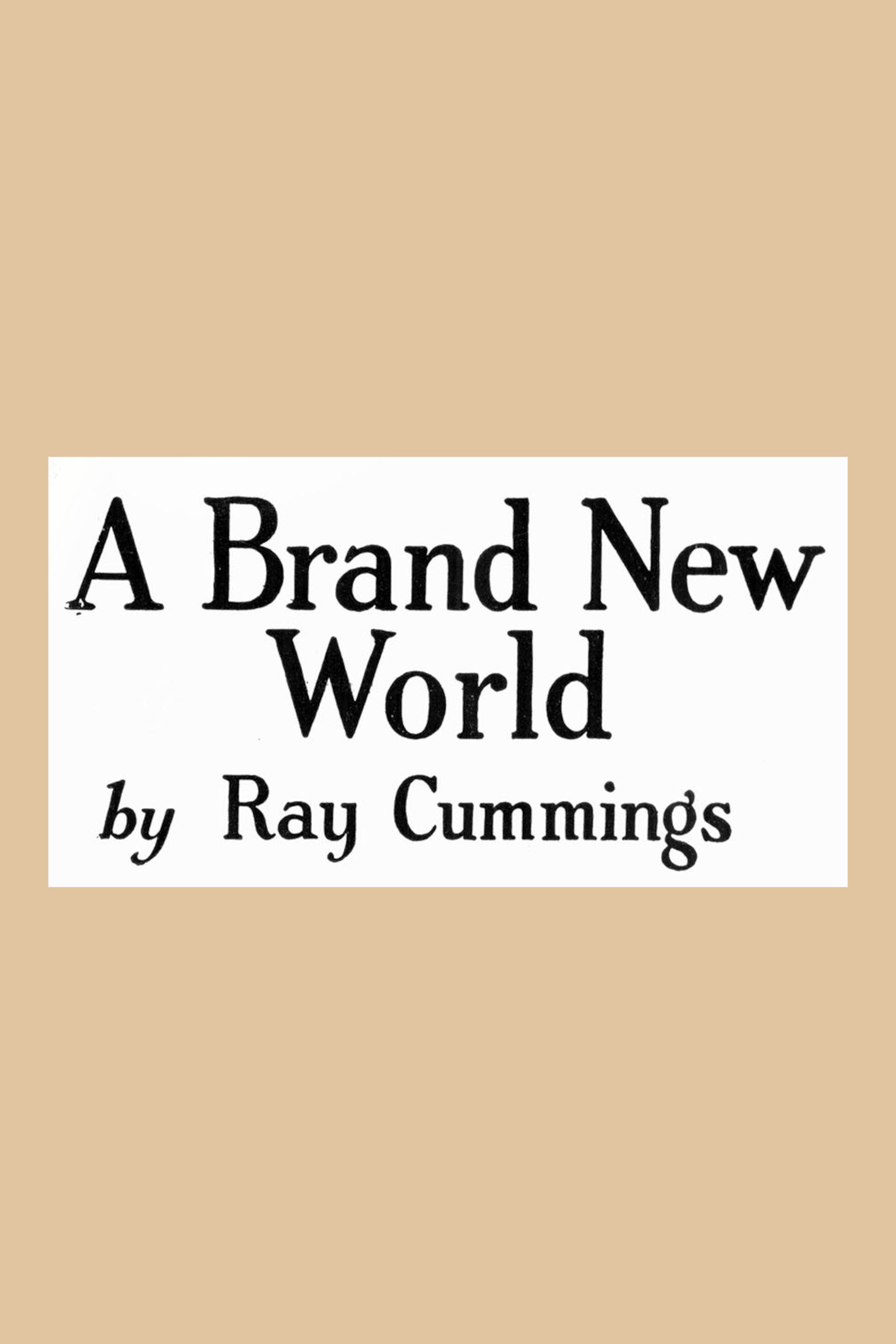 A Brand New World