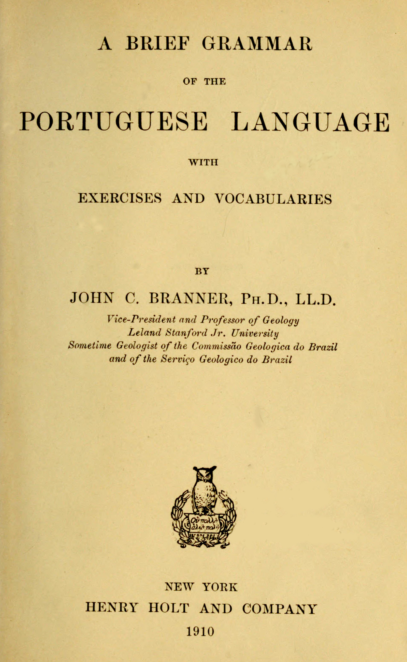 A brief grammar of the Portuguese language