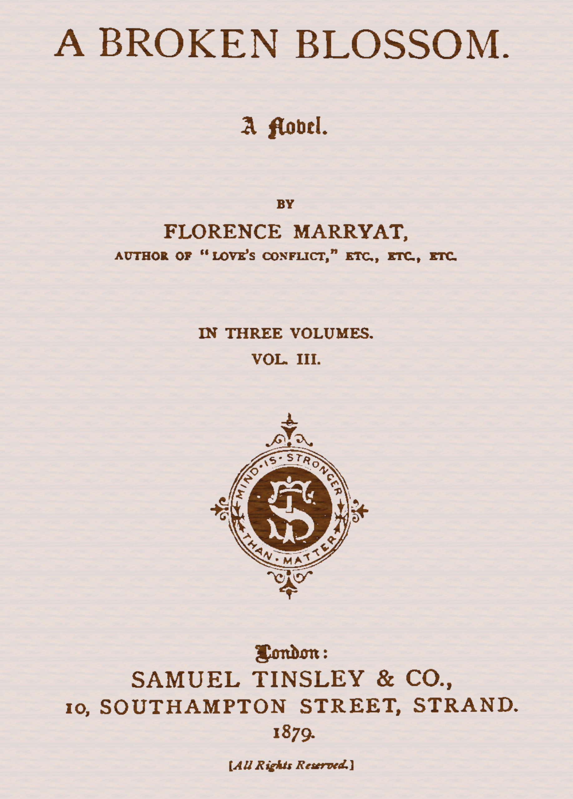 A Broken Blossom, Vol. 3 of 3