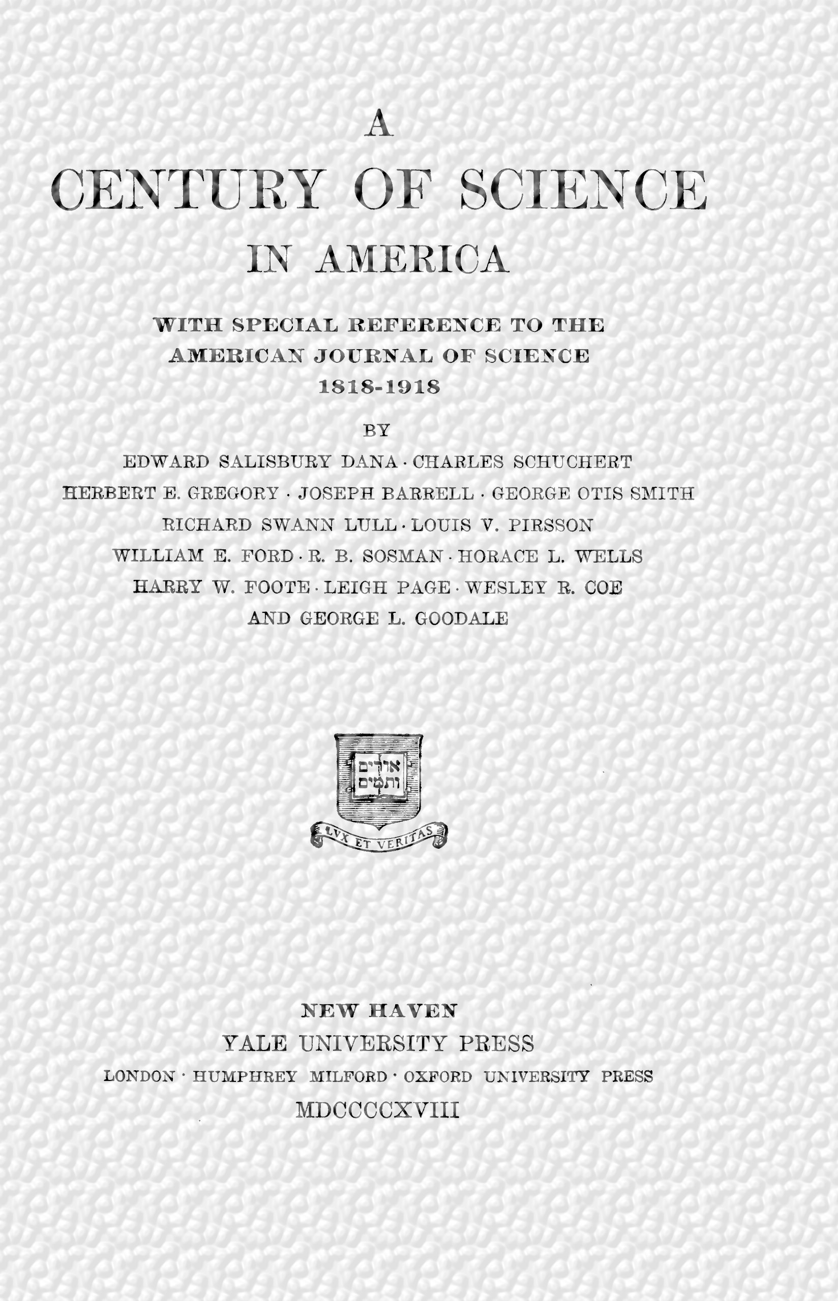 A Century of Science in America