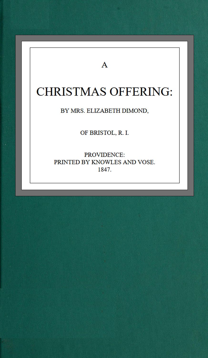 A Christmas offering