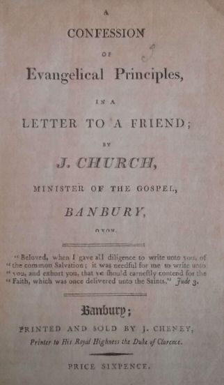 A Confession of Evangelical Principles