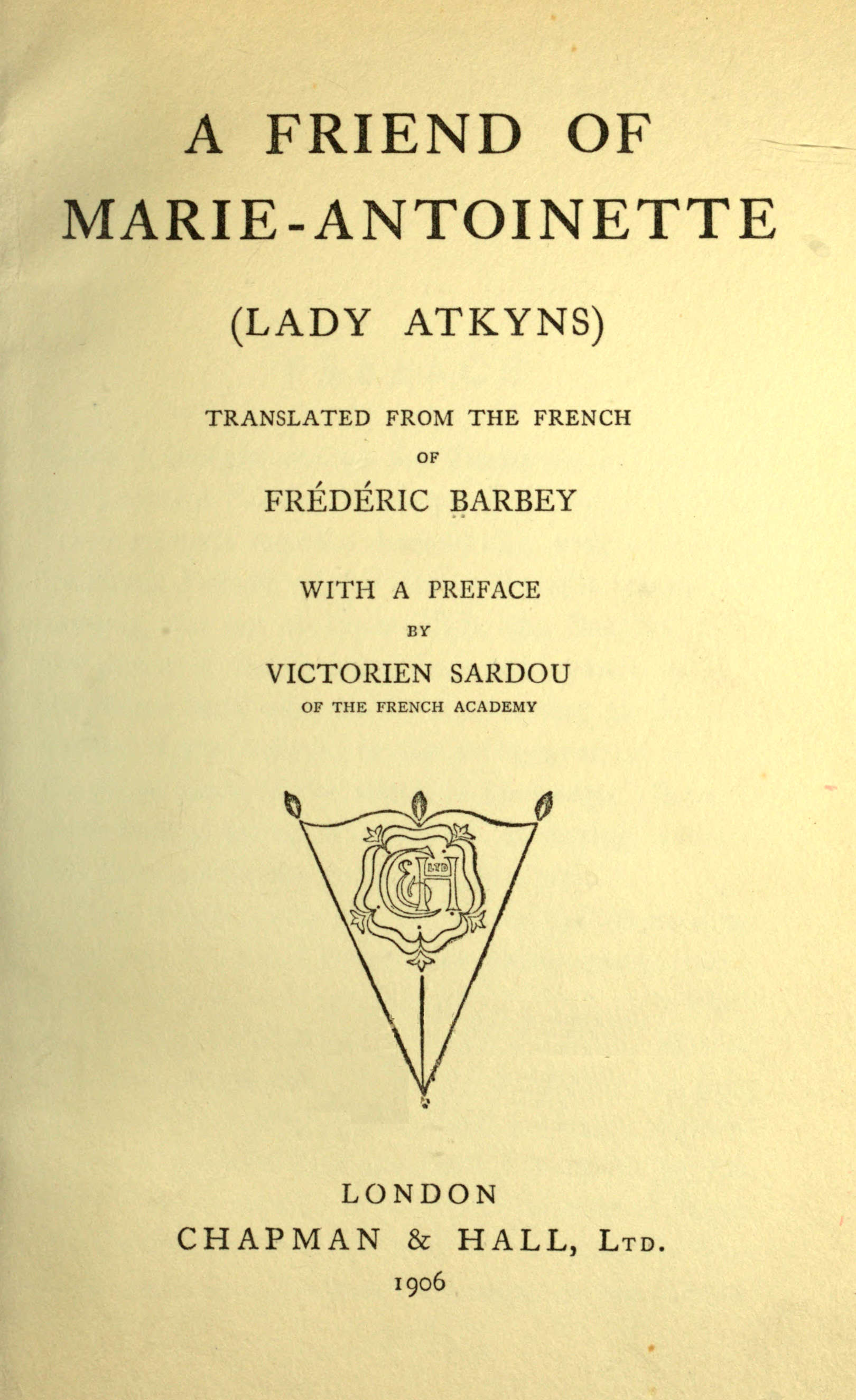 A friend of Marie-Antoinette