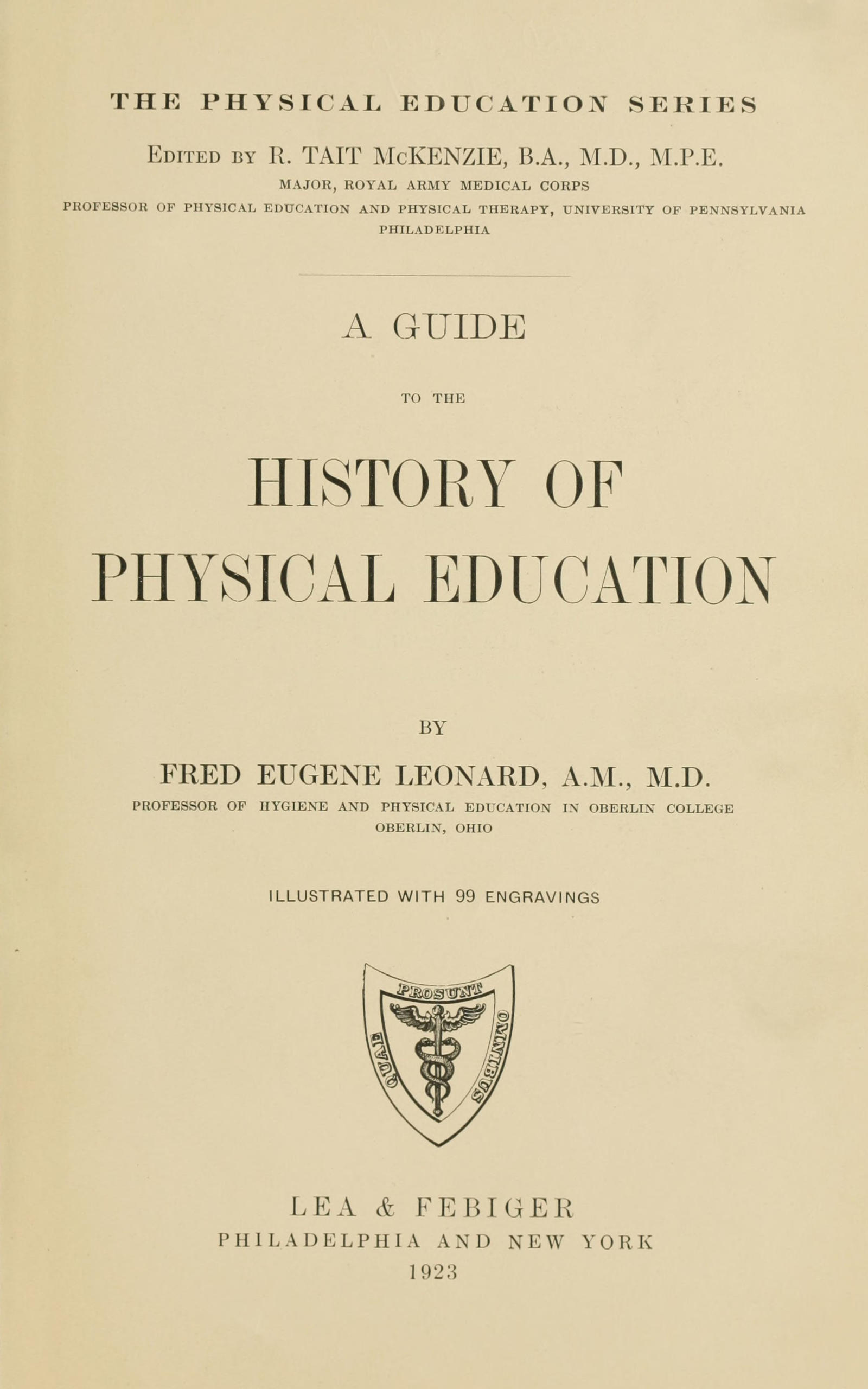 A guide to the history of physical education