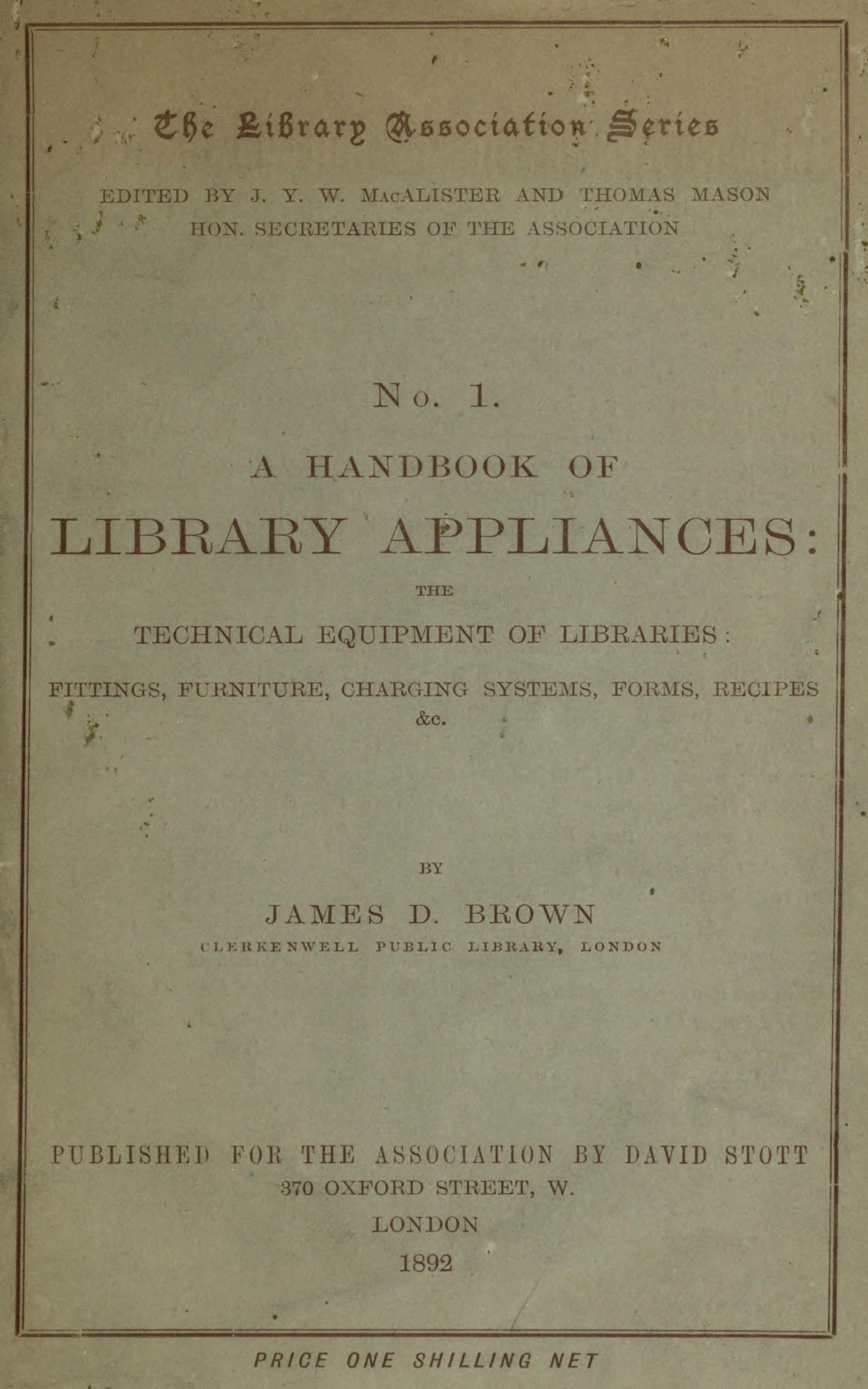 A handbook of library appliances