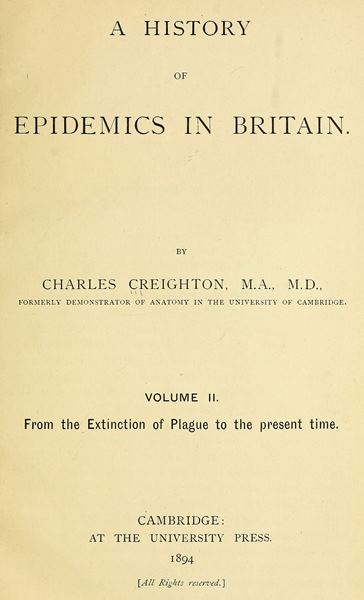 A History of Epidemics in Britain, Volume II (of 2)