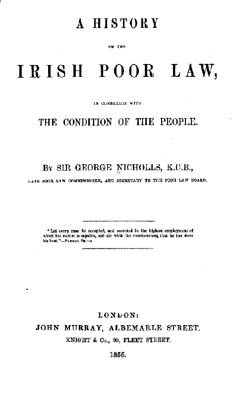 A History of the Irish Poor Law