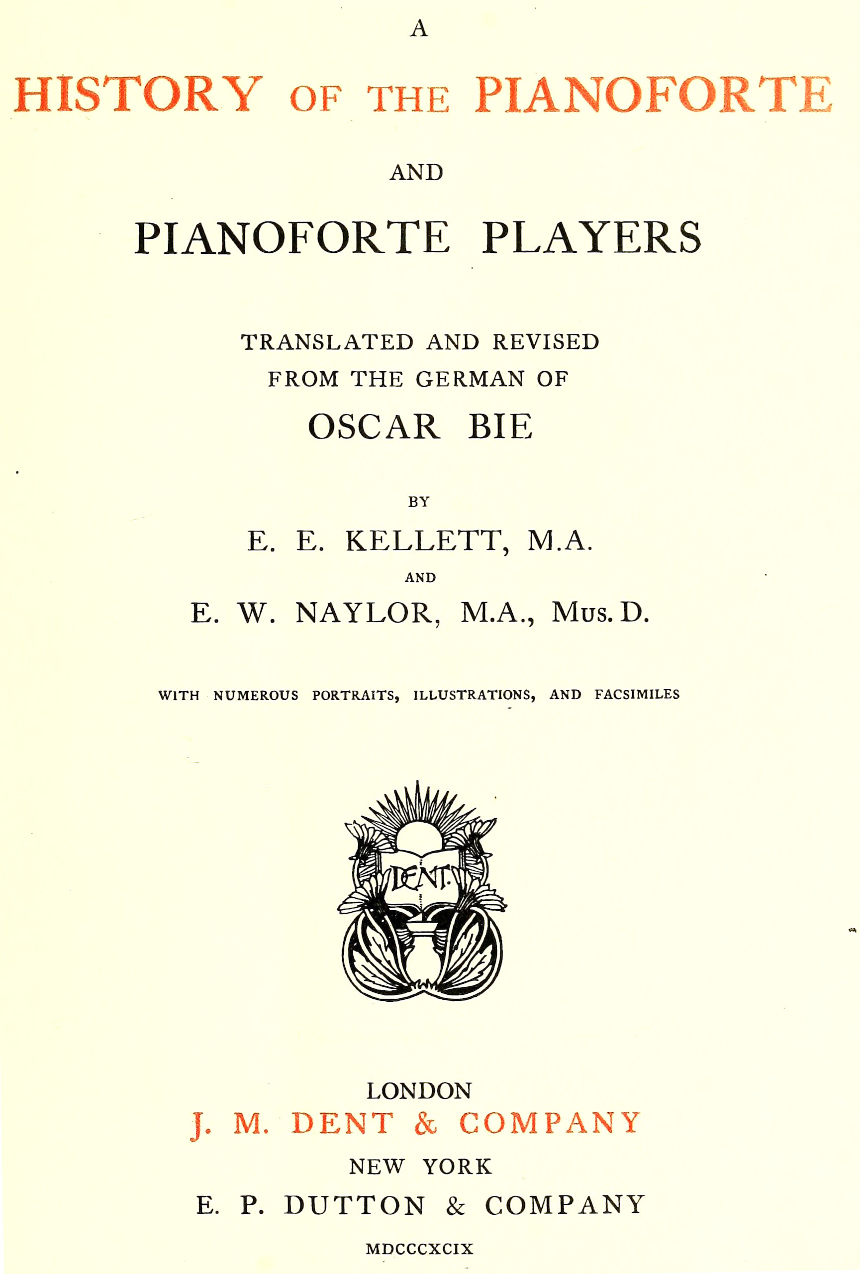 A History of the Pianoforte and Pianoforte Players