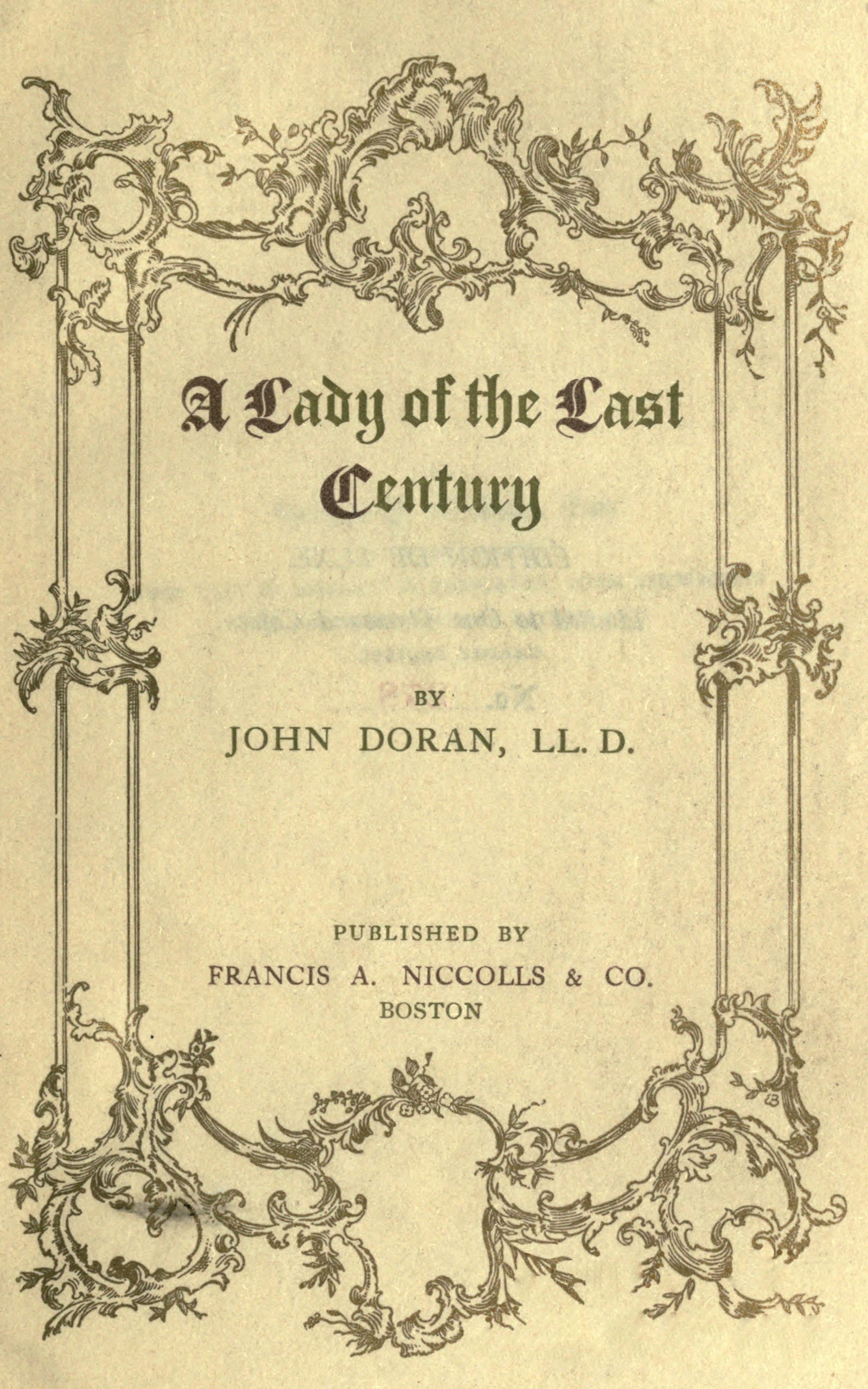A Lady of the Last Century