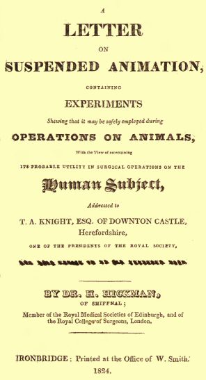 A Letter on Suspended Animation