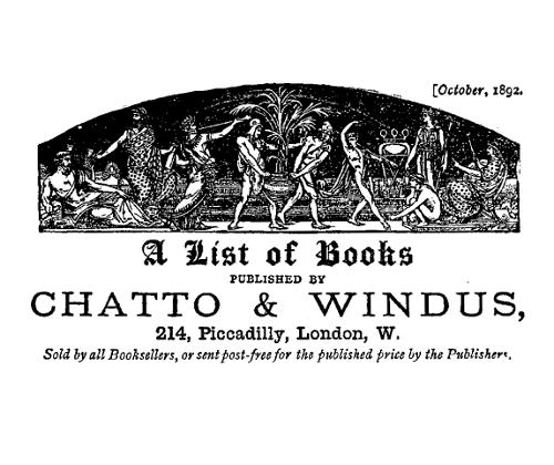 A list of books published by Chatto and Windus, October 1892