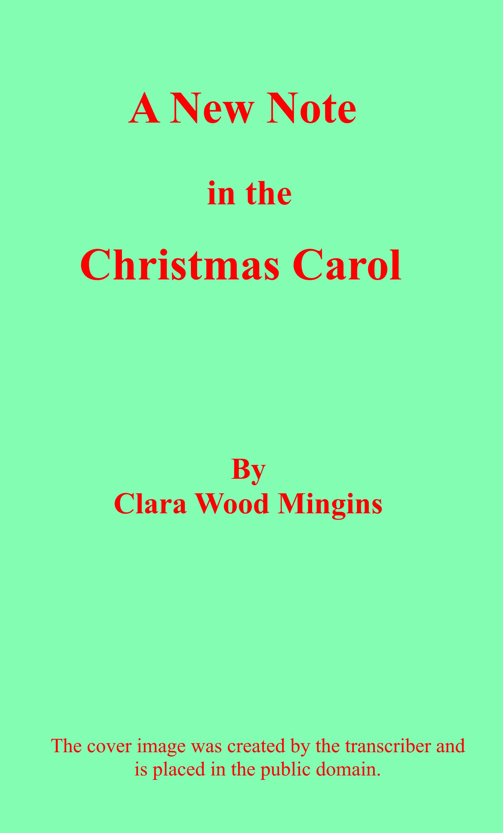 A New Note In the Christmas Carol