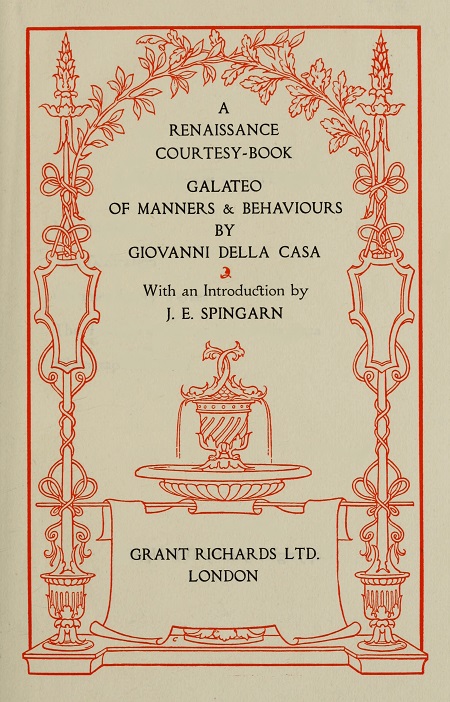 A Renaissance Courtesy-Book