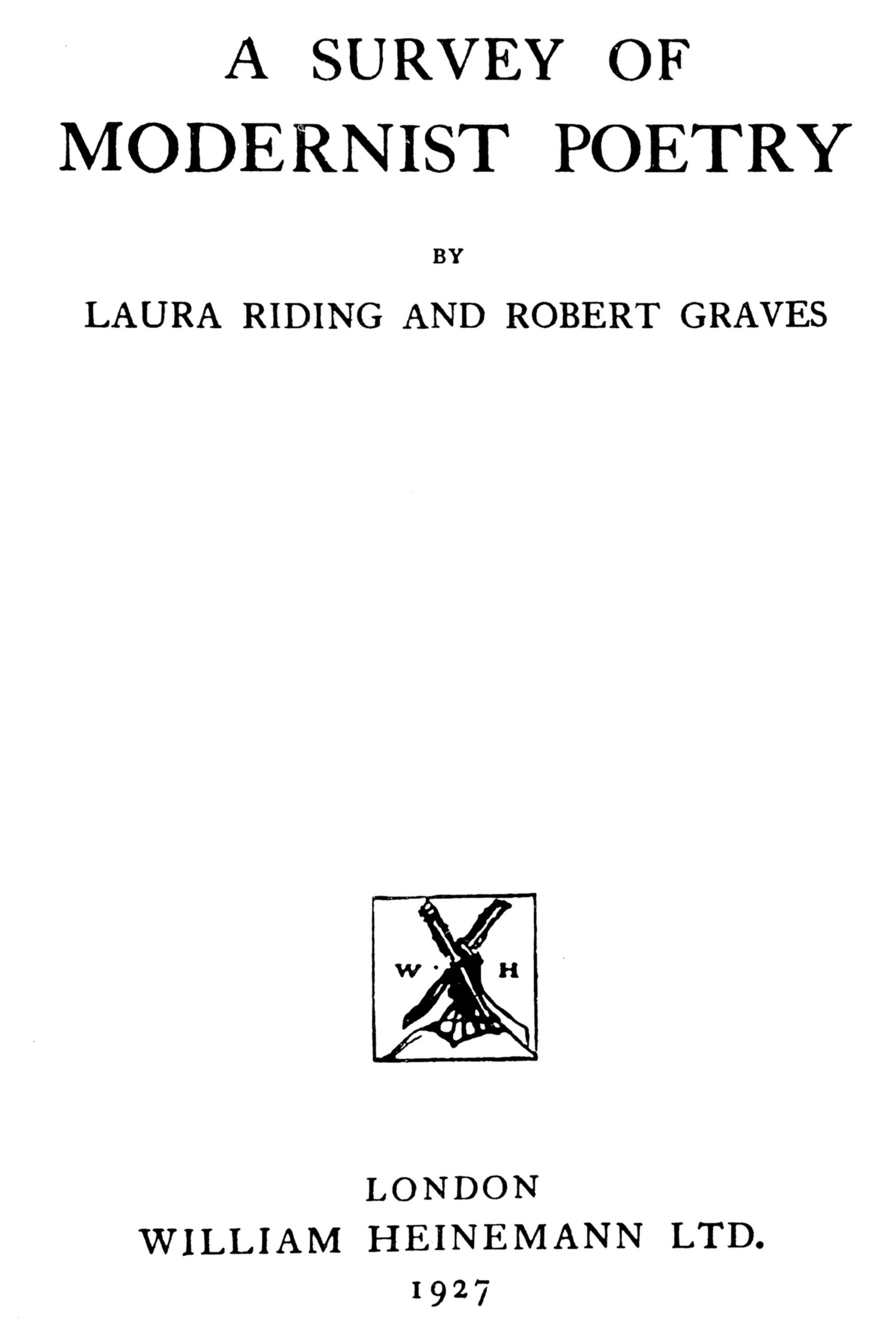 A Survey of Modernist Poetry