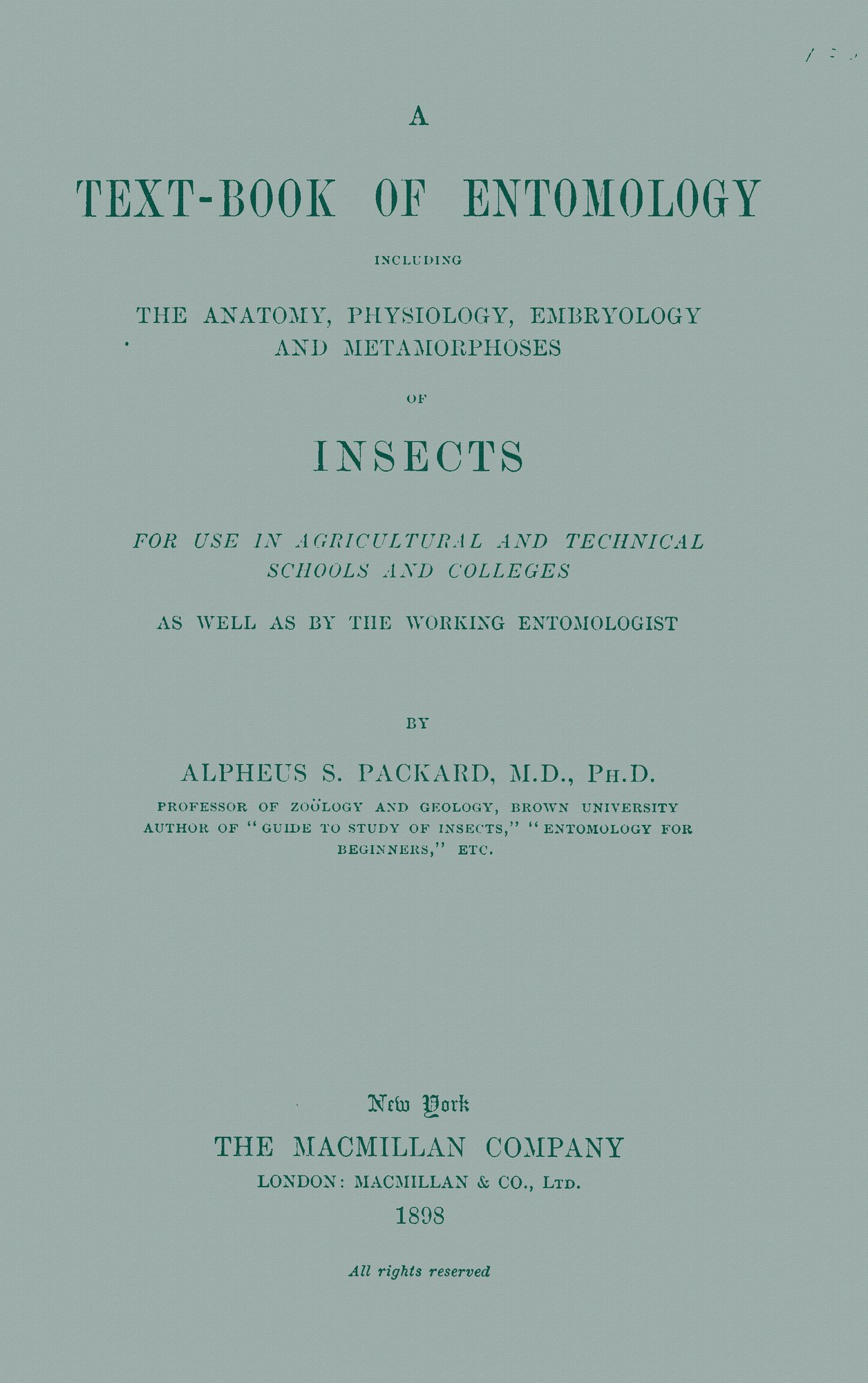 A Text-book of Entomology