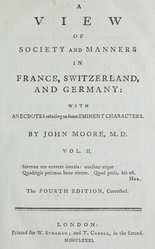 A View of Society and Manners in France, Switzerland, and Germany, Volume II (of 2)