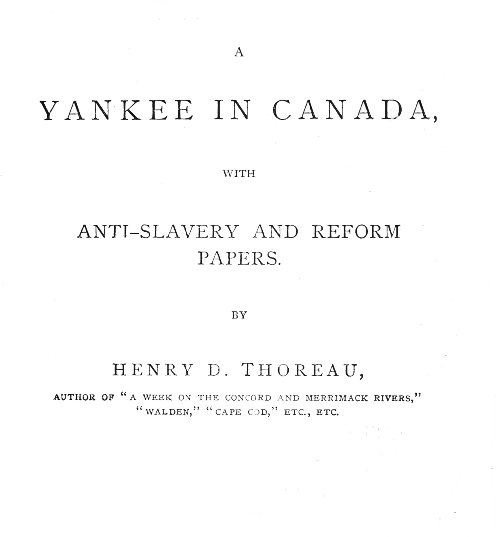 A Yankee in Canada