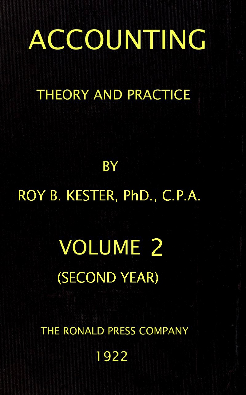 Accounting Theory and Practice - Volume II