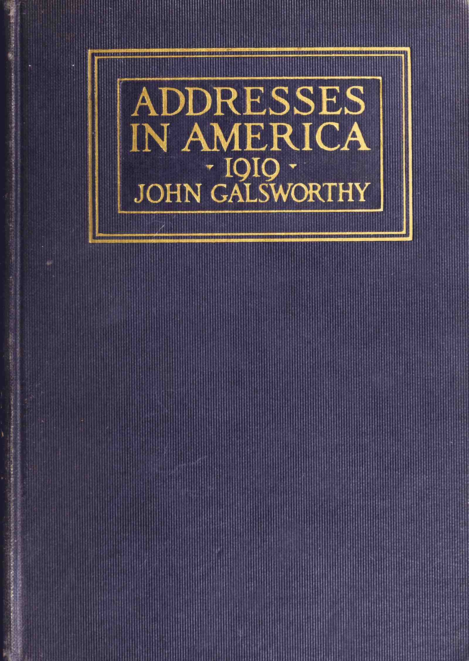 Addresses in America: 1919