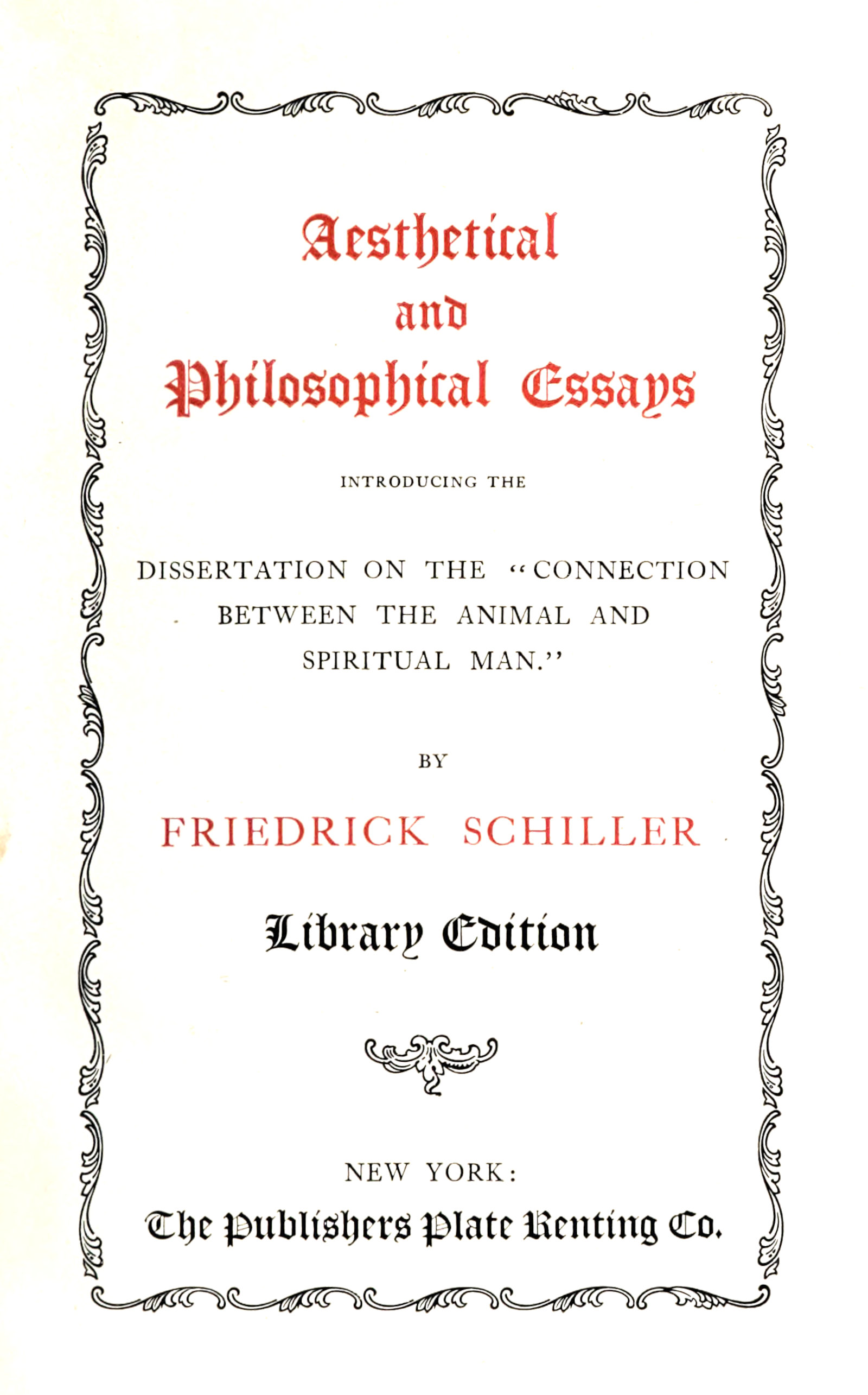 Aesthetical and Philosophical Essays