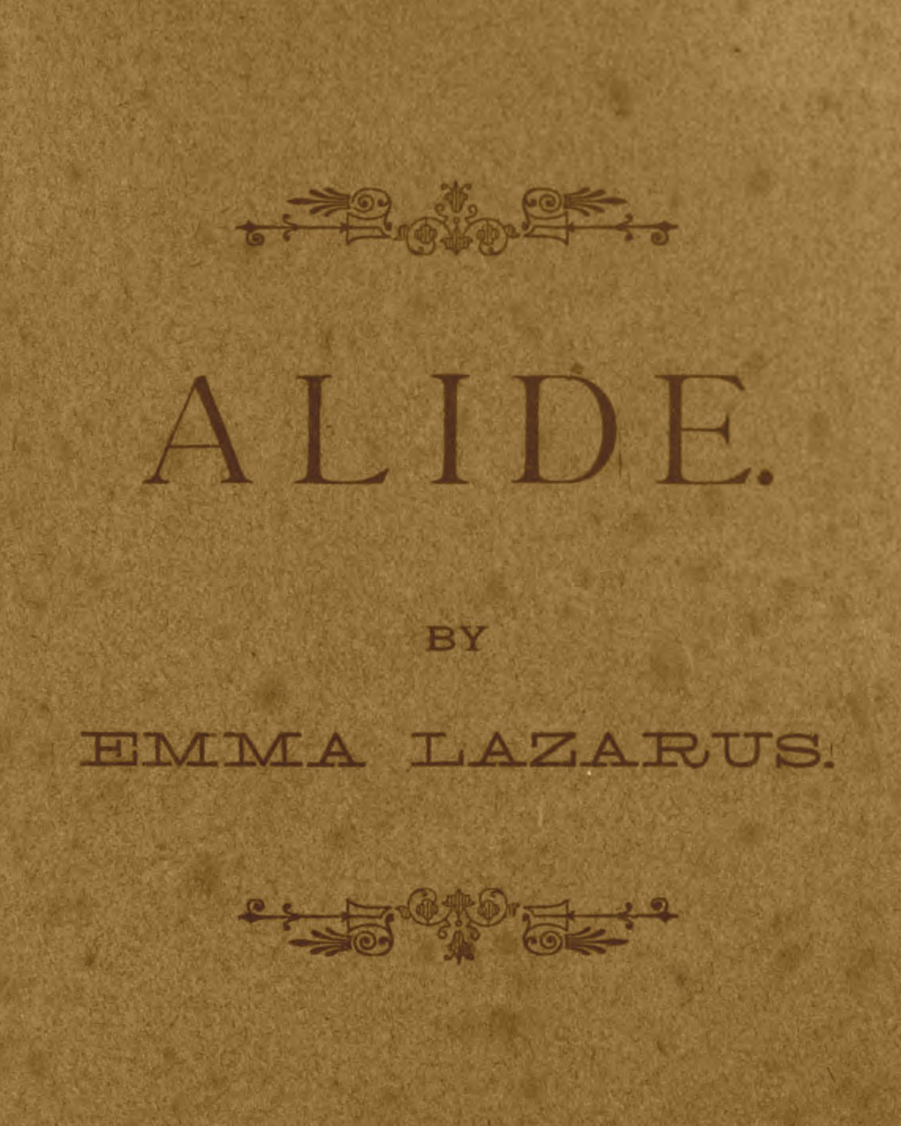Alide: an episode of Goethe's life