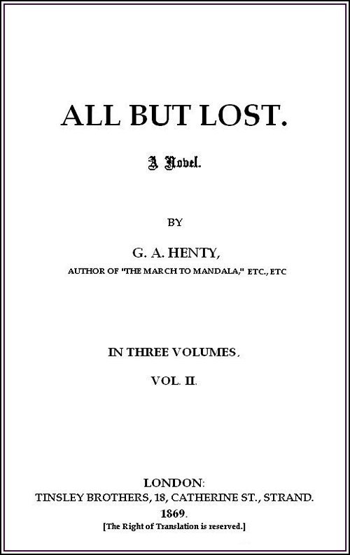 All But Lost: A Novel (VOL 2 of 3)