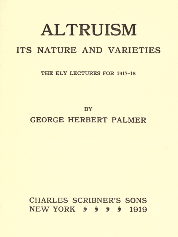 Altruism: Its Nature and Varieties