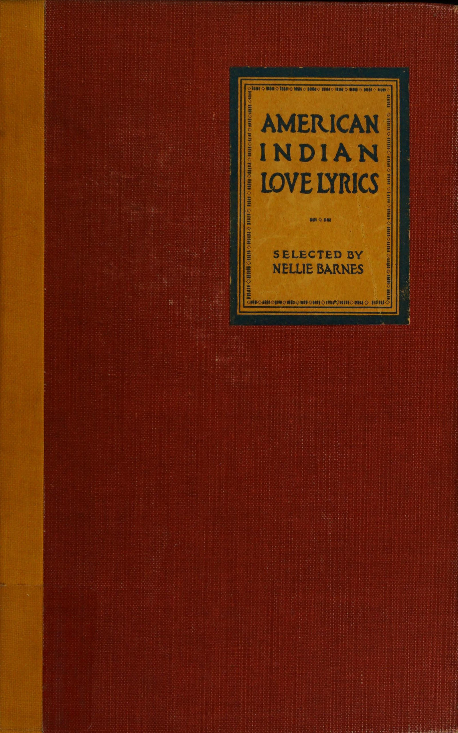 American Indian love lyrics and other verse