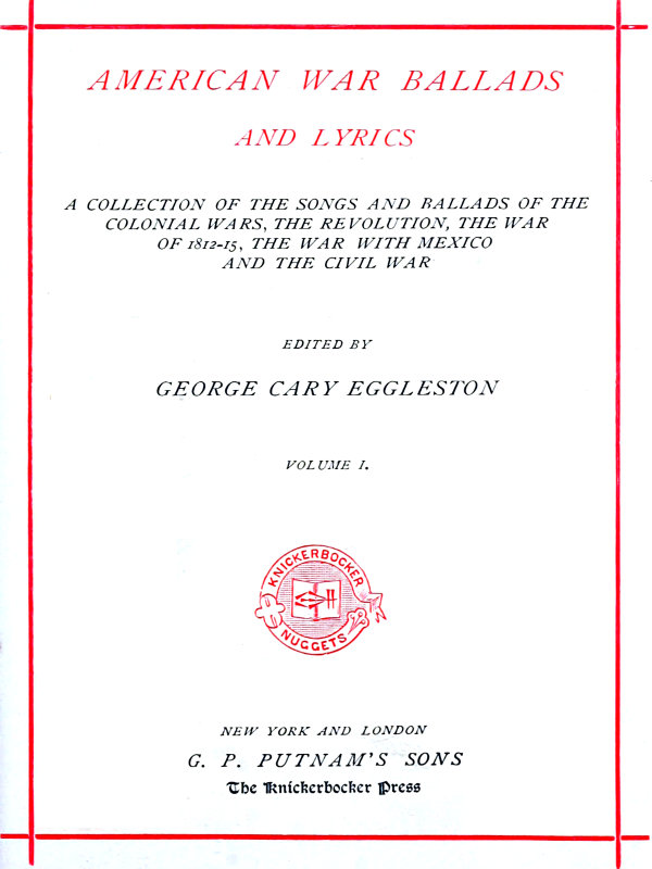 American War Ballads and Lyrics (1 of 2)