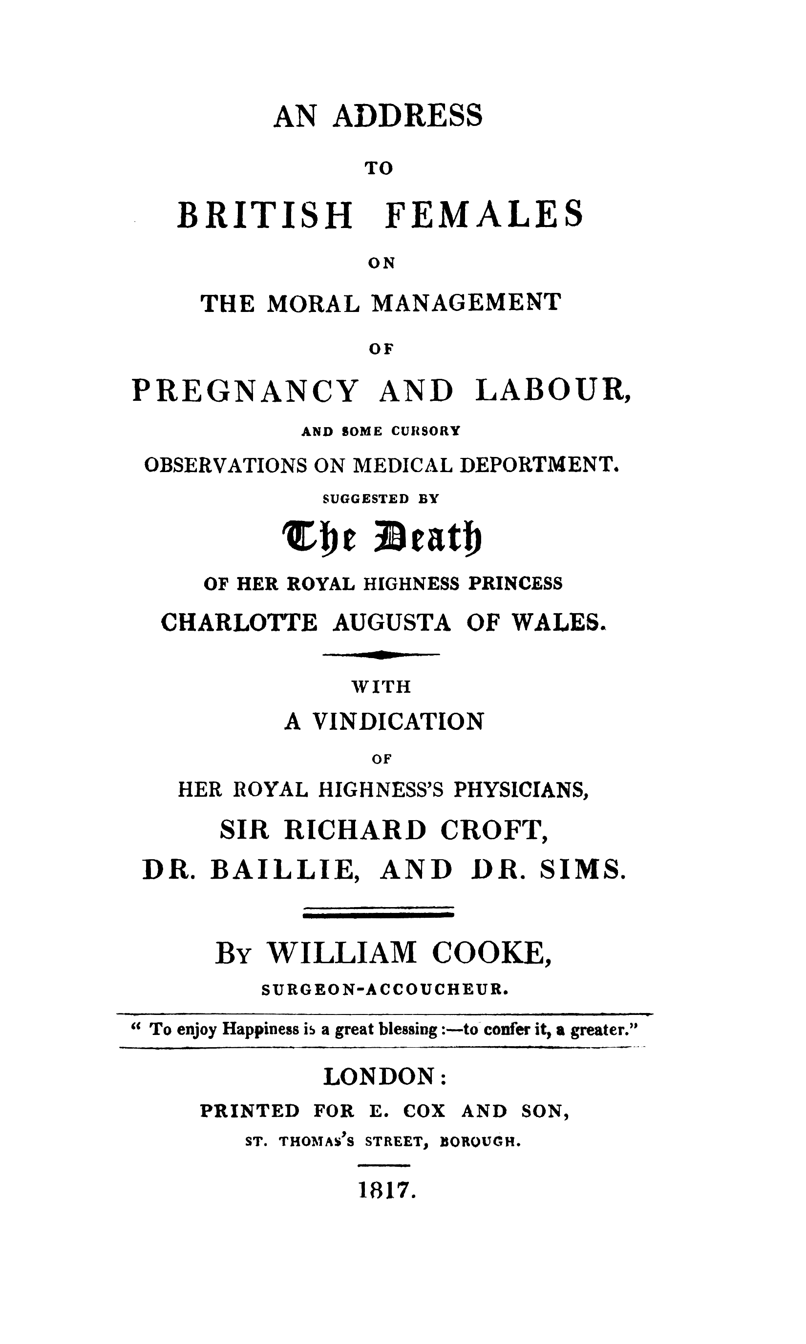 An Address to British Females