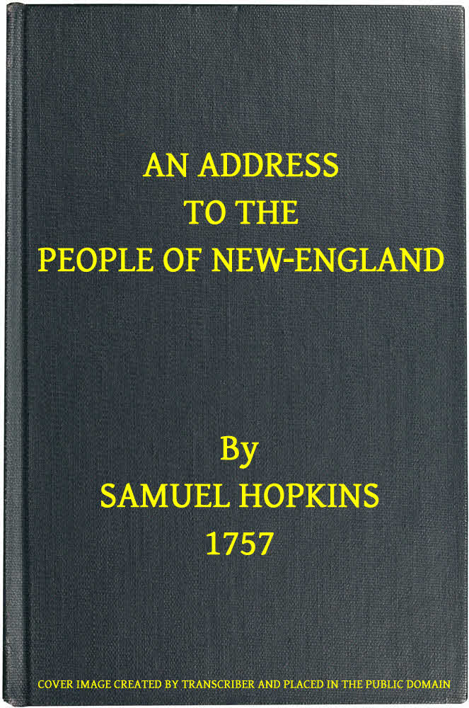 An Address to the People of New-England