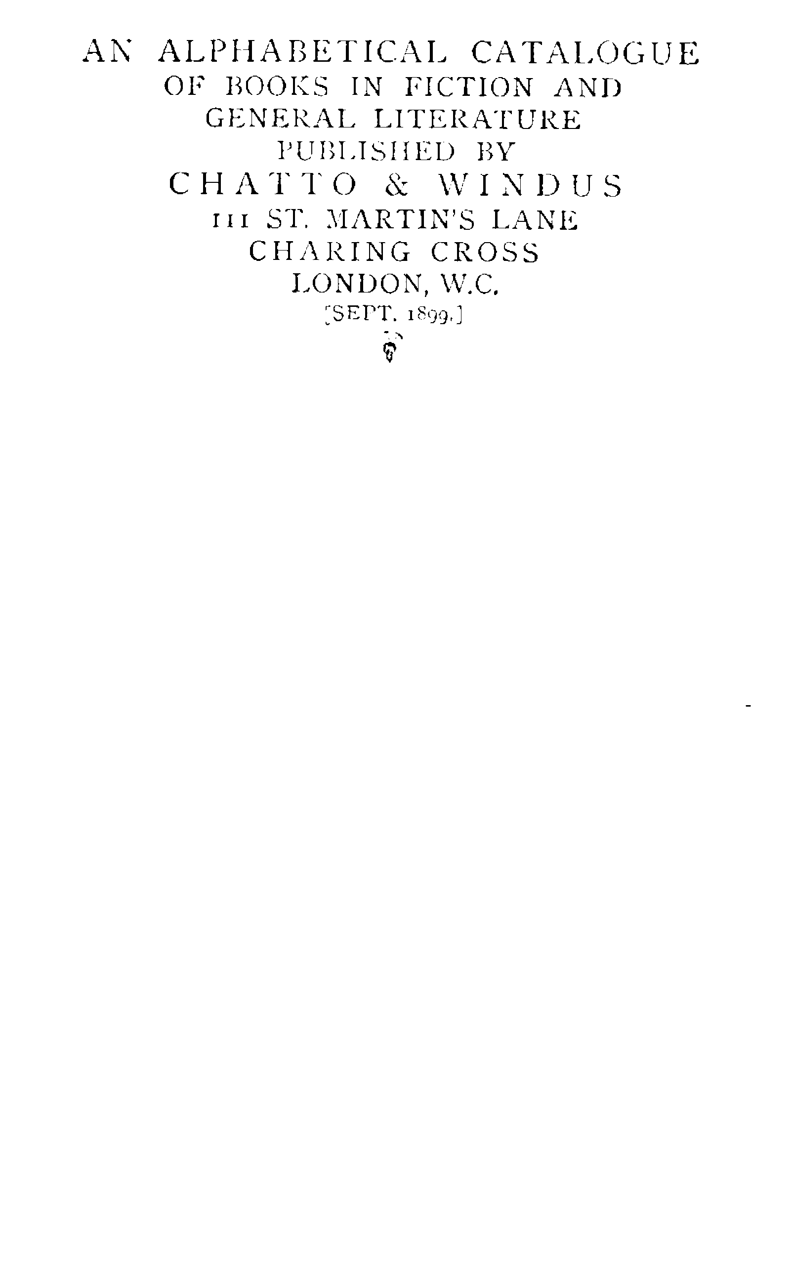 An Alphabetical Catalogue Of Books