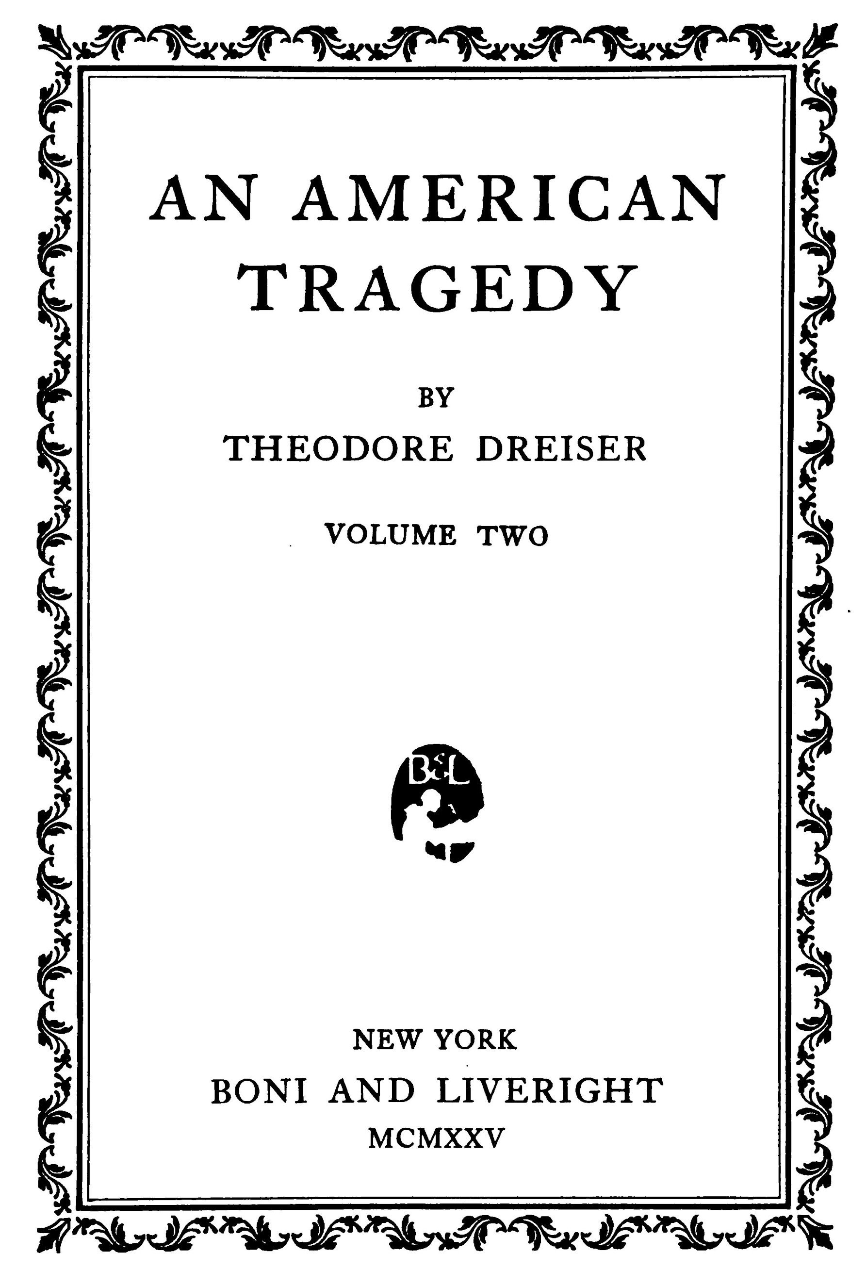 An American Tragedy, Vol. 2
