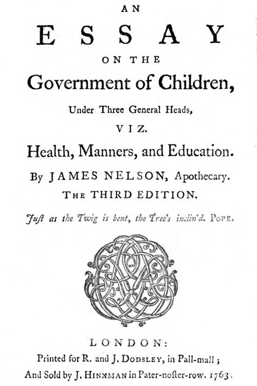 An essay on the government of children