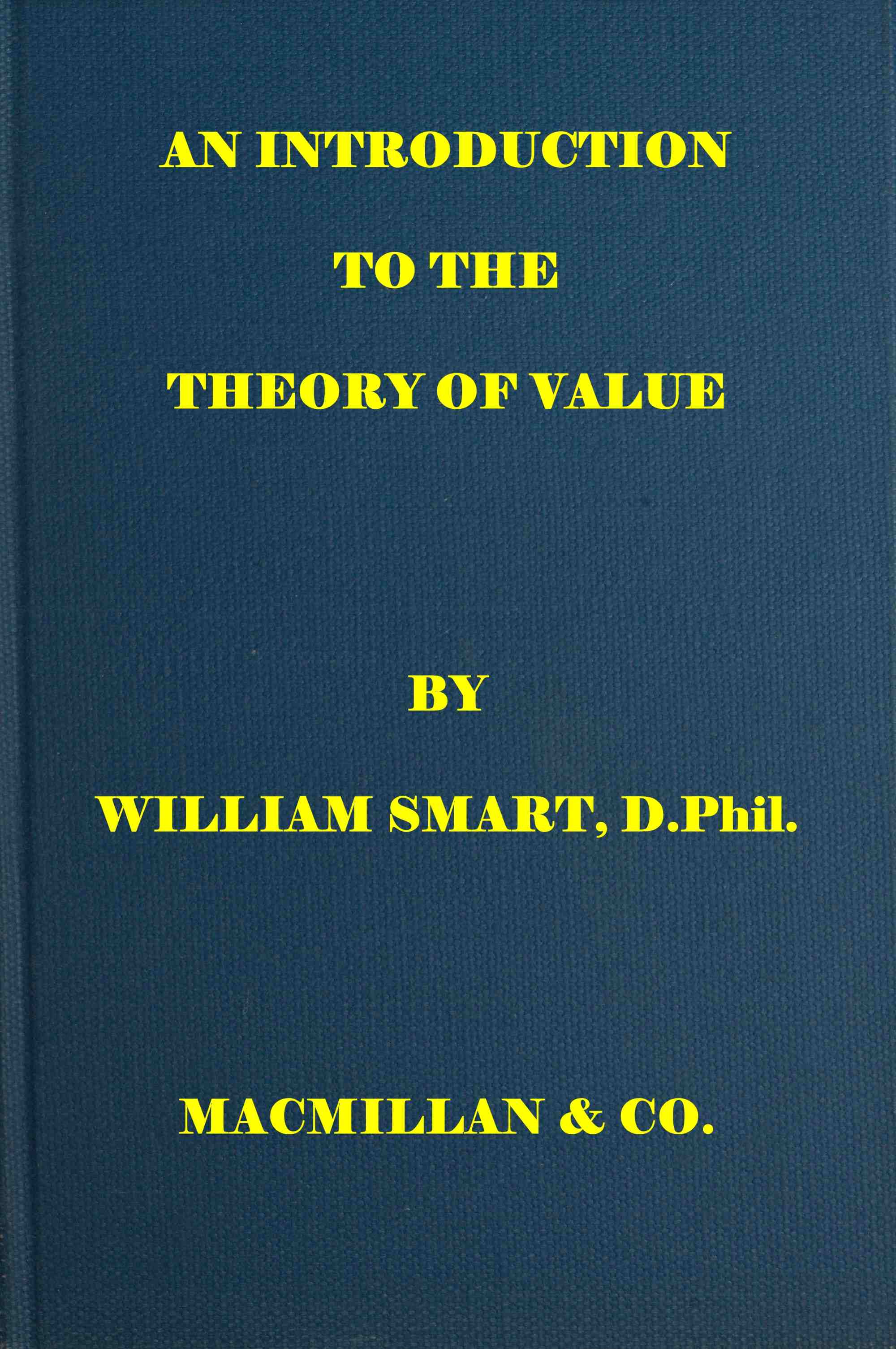 An Introduction to the Theory of Value