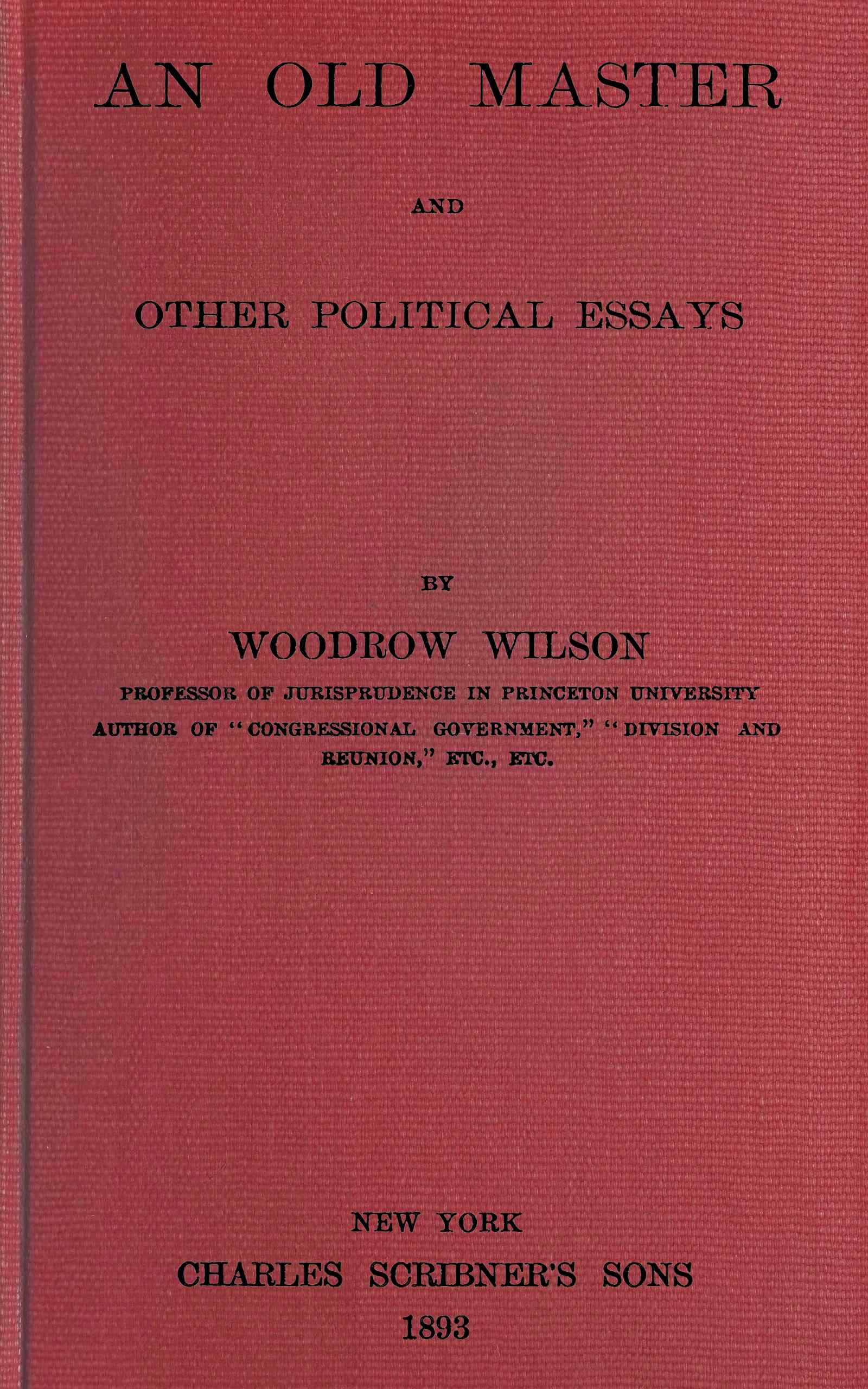 An Old Master and Other Political Essays