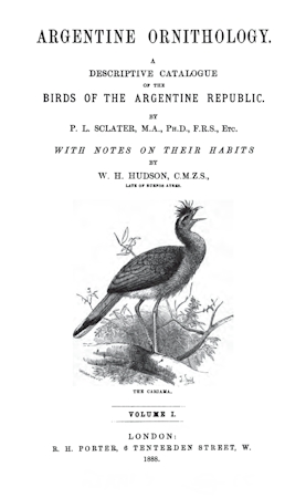 Argentine Ornithology, Vol. I