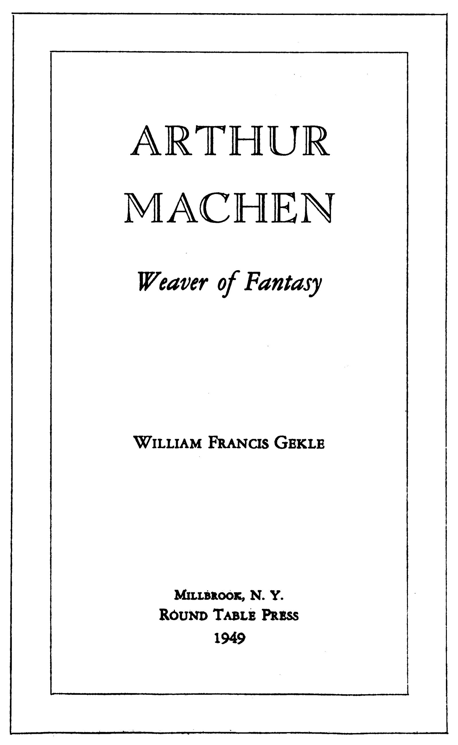 Arthur Machen