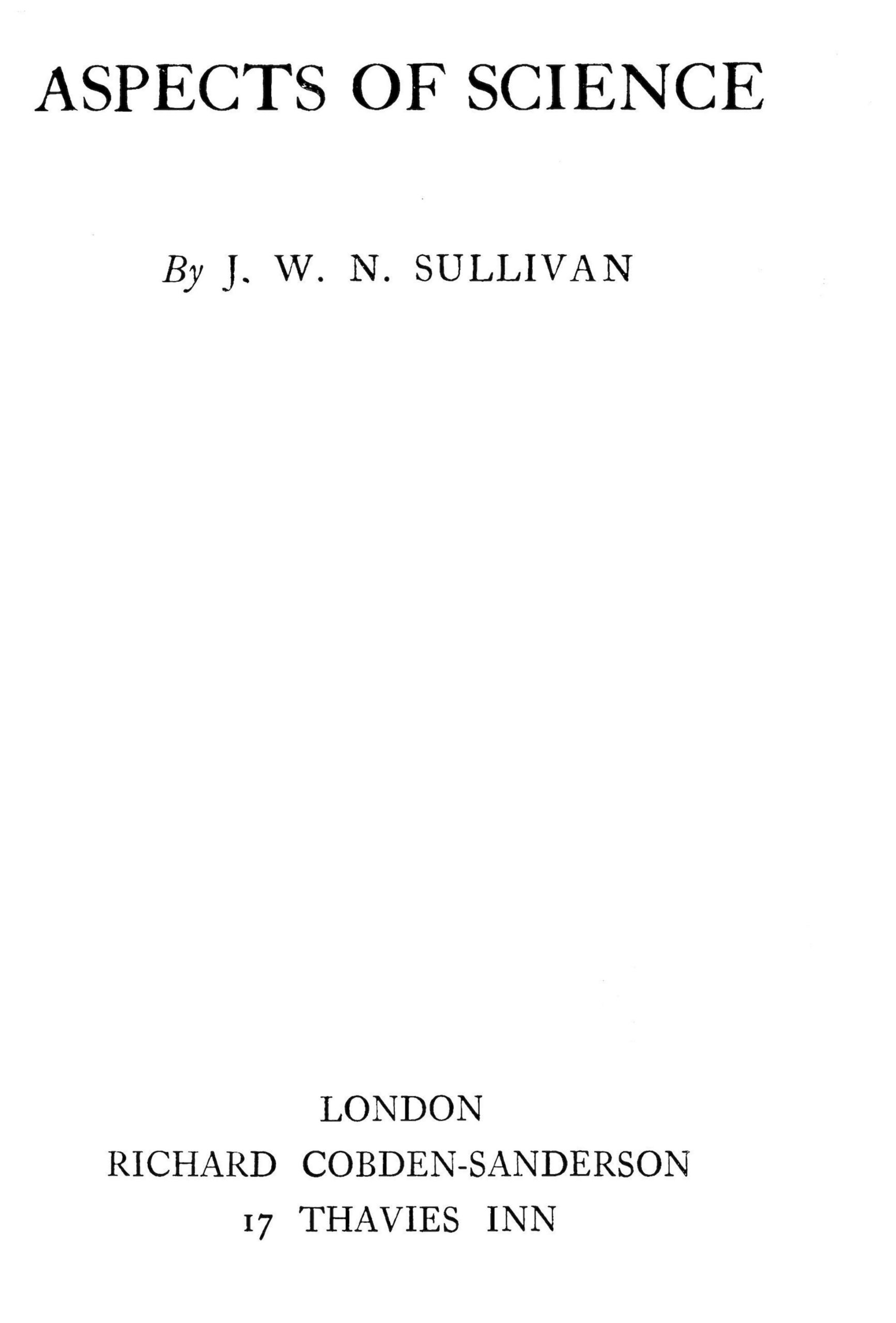 Aspects of Science