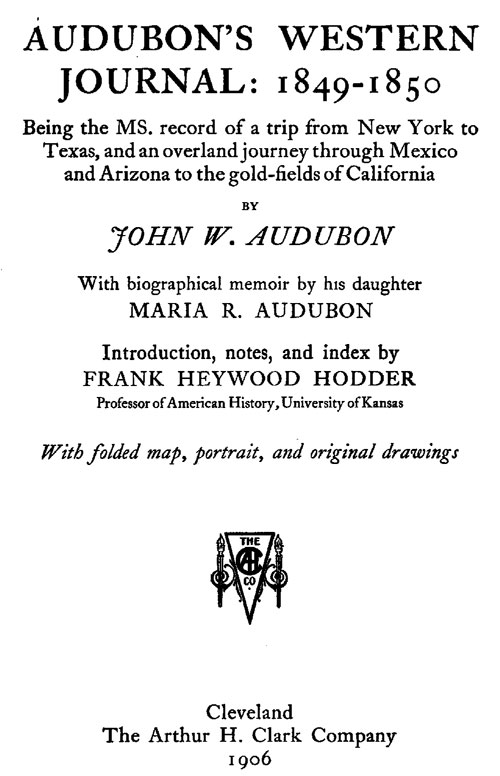 Audubon's Western Journal: 1849-1850