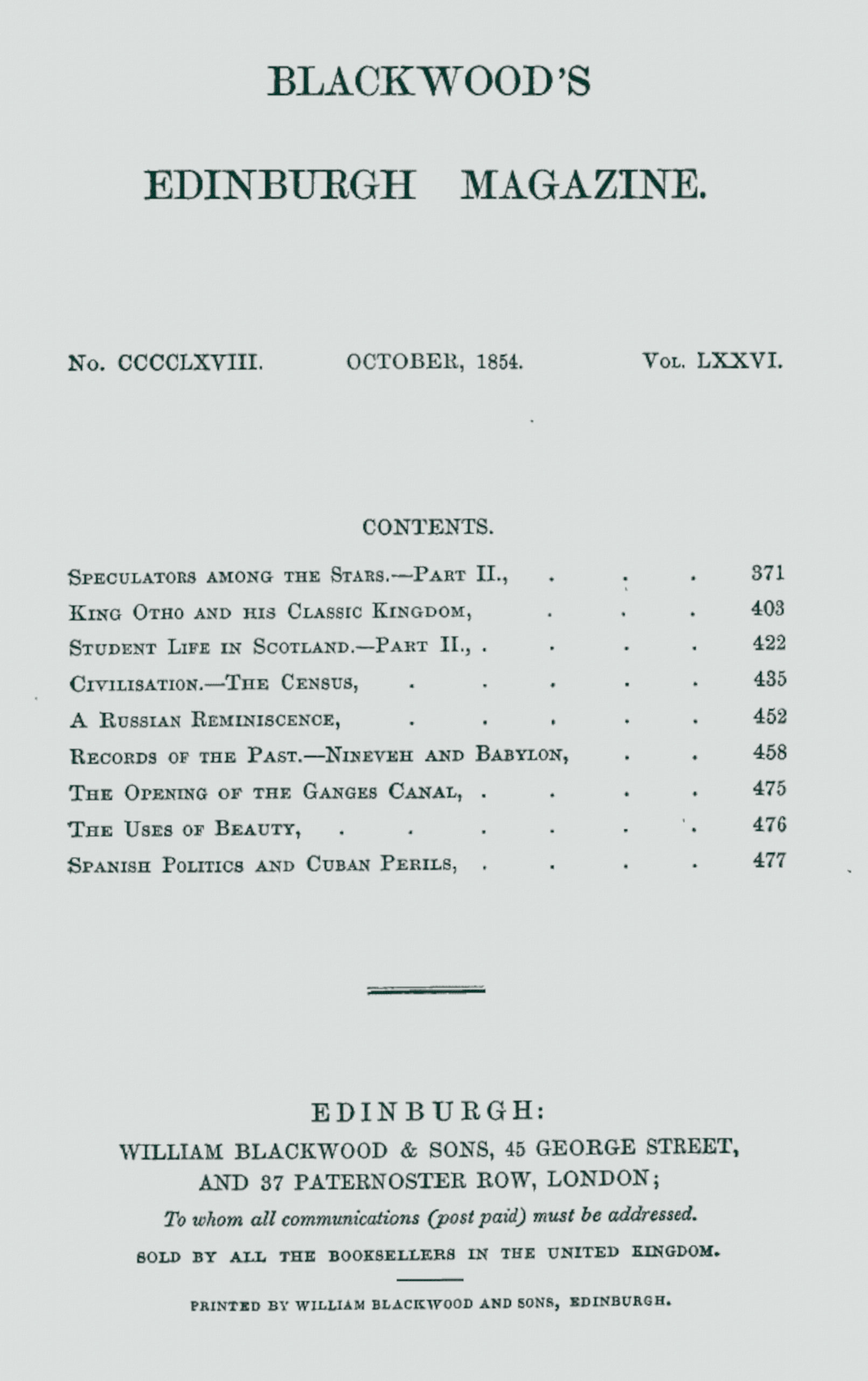 Blackwood 468 - 1854.10