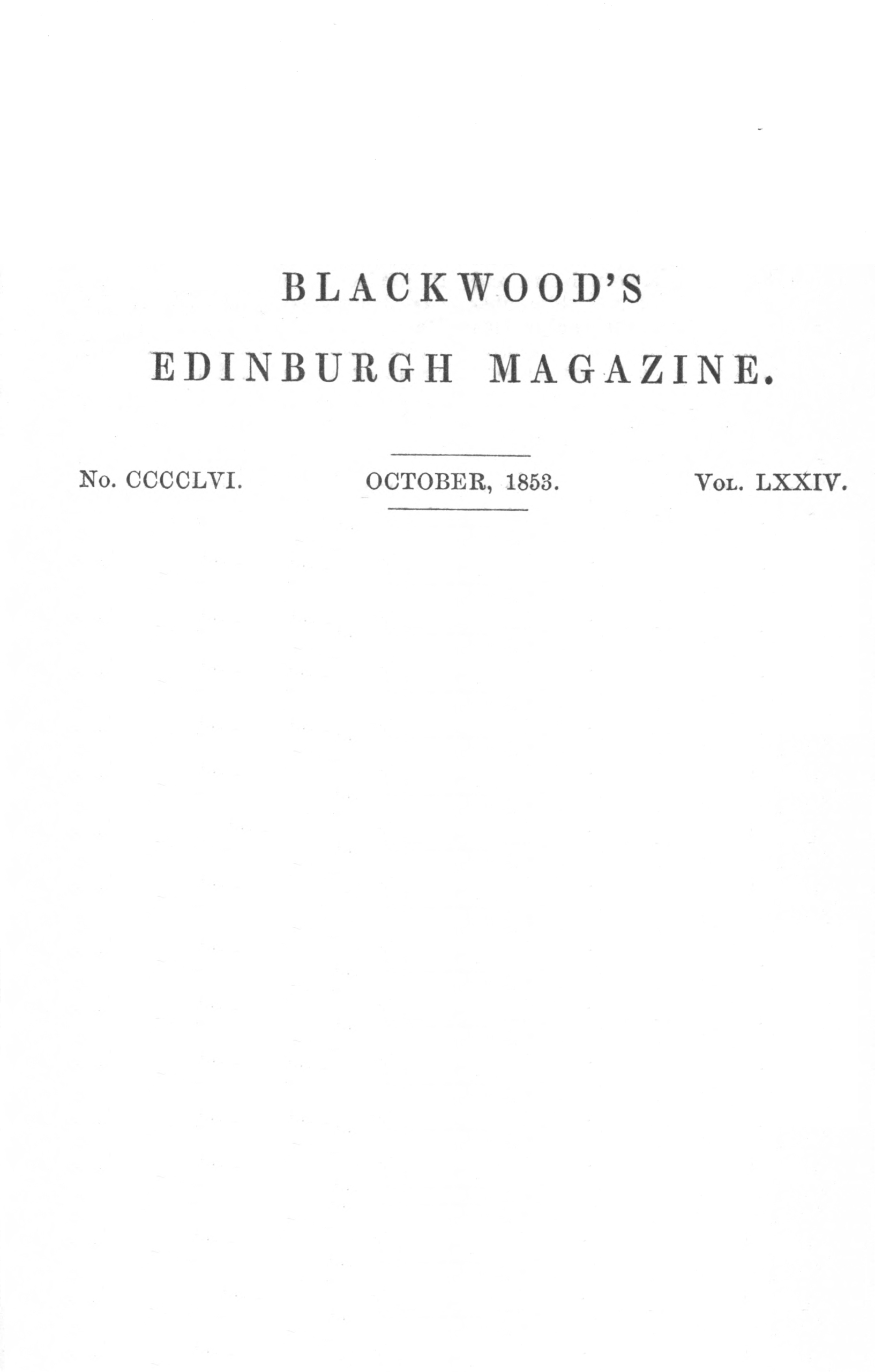 Blackwood’s Edinburgh magazine